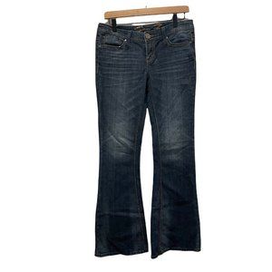 Seven 7 Jeans Womens Boot Flare Stretch Dark Wash denim Low Rise Size 28